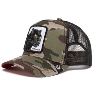 Goorin Bros Panther Patch Trucker Hat - Green Camo & Black